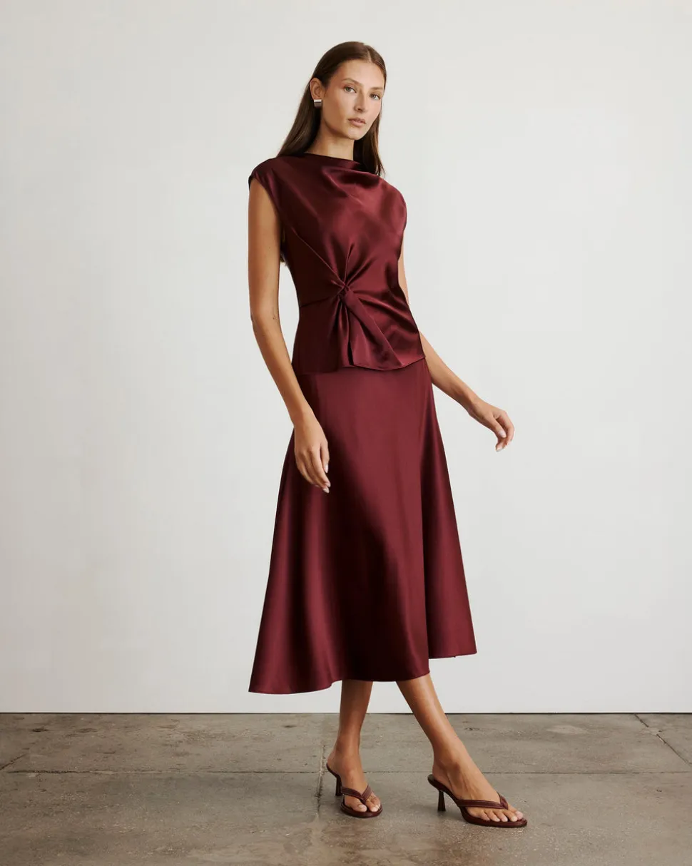 Beth Skirt in Mahogany