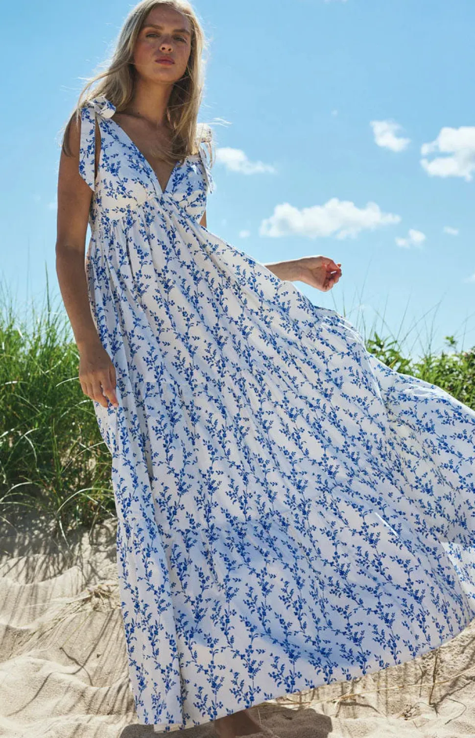 Betsy Dress in Floral Toile