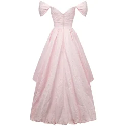 Bettina Gown in Orchid Jacquard Taffeta