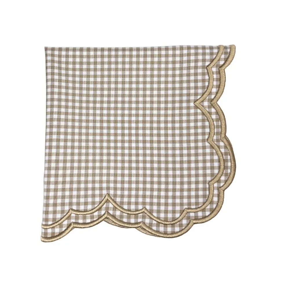 Bettina Napkin in Wheat Gingham, Set of 4
