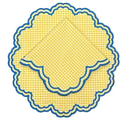 Bettina Napkin in Yellow Gingham, Set of 4