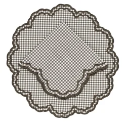 Bettina Placemat in Cocoa Gingham, Set of 4
