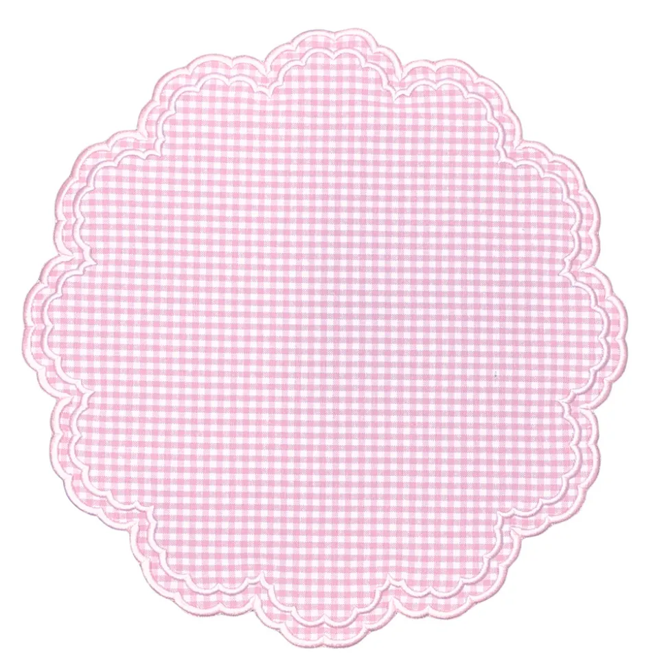 Bettina-Gingham Placemat in Pink, Set of 4