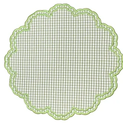 Bettina-Gingham Placemat in Green, Set of 4