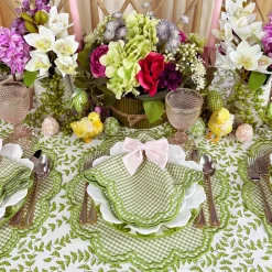 Bettina-Gingham Placemat in Green, Set of 4