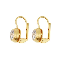 Bezel Drop Earrings
