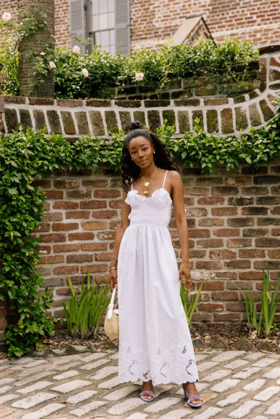 Bianca Embroidered Smocked Dress