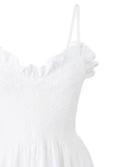 Bianca Embroidered Smocked Dress