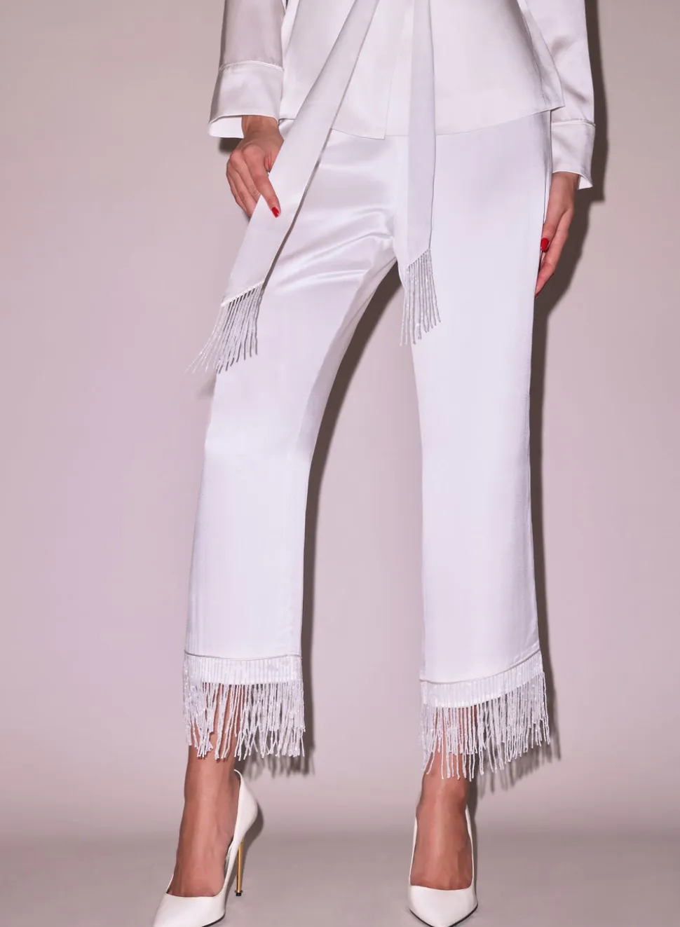 Bianca Fringe Silk Pant