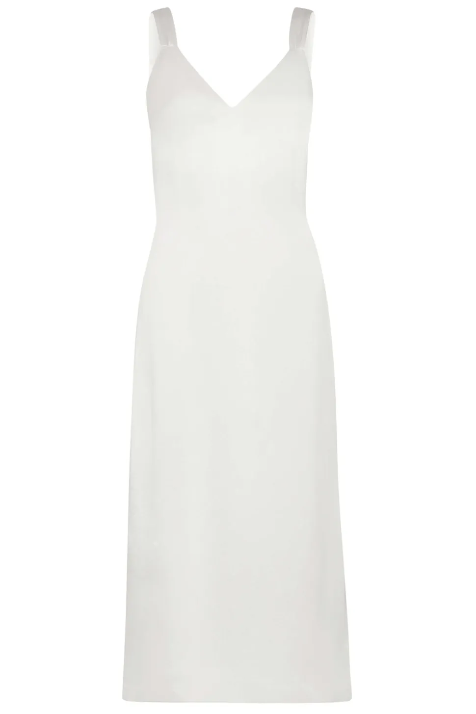 Bianca White Satin Shift Dress