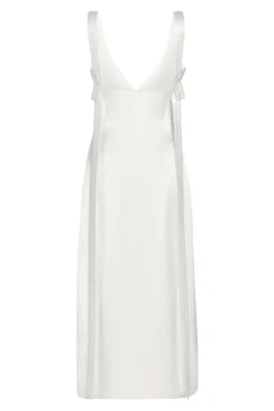Bianca White Satin Shift Dress