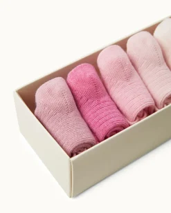 Bijou Socks in Pink, Set of 7