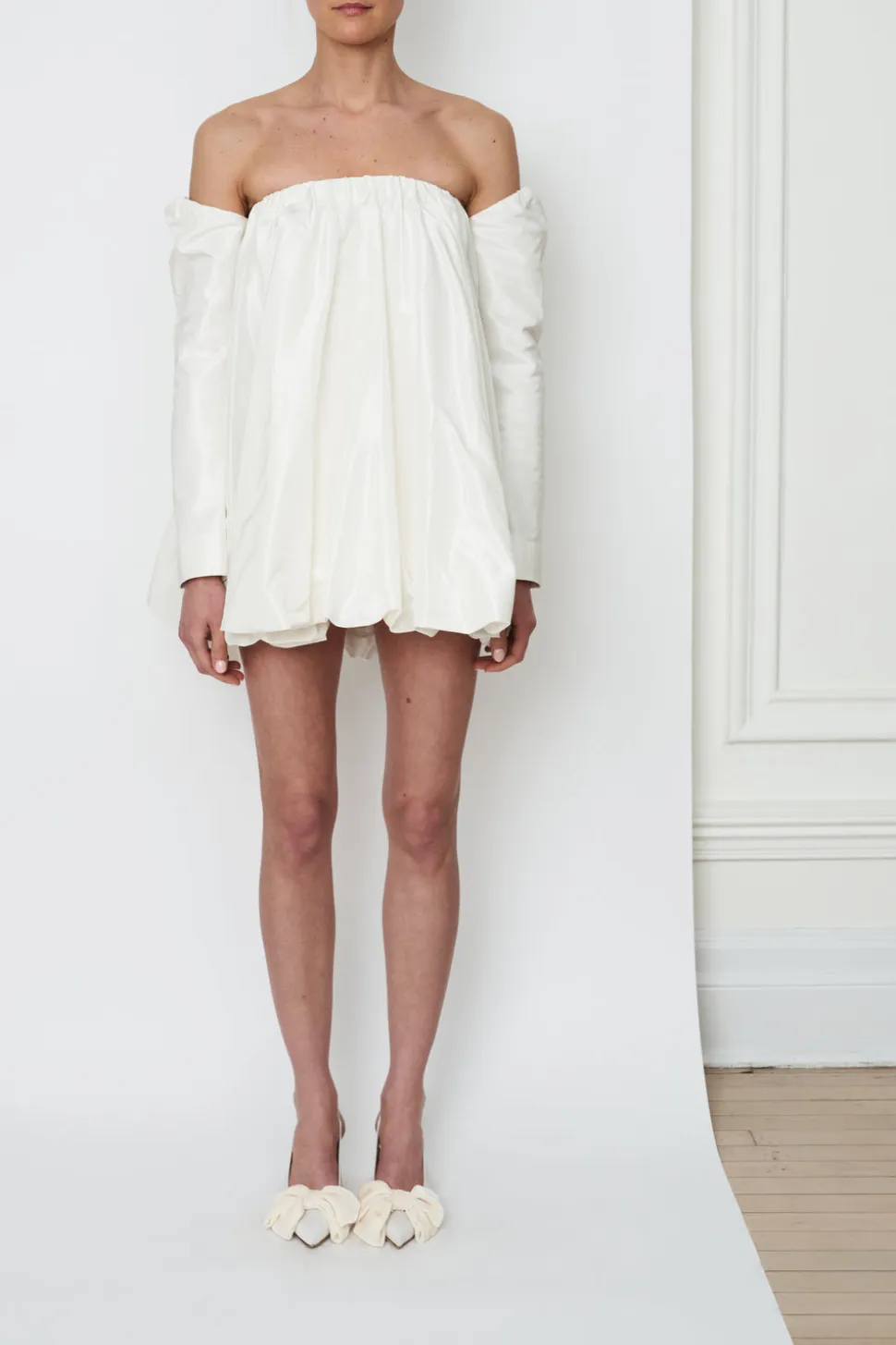 Billie Mini Dress in Alabaster
