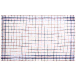 Bistro Tea Towel in Blue & Red, Set of 2