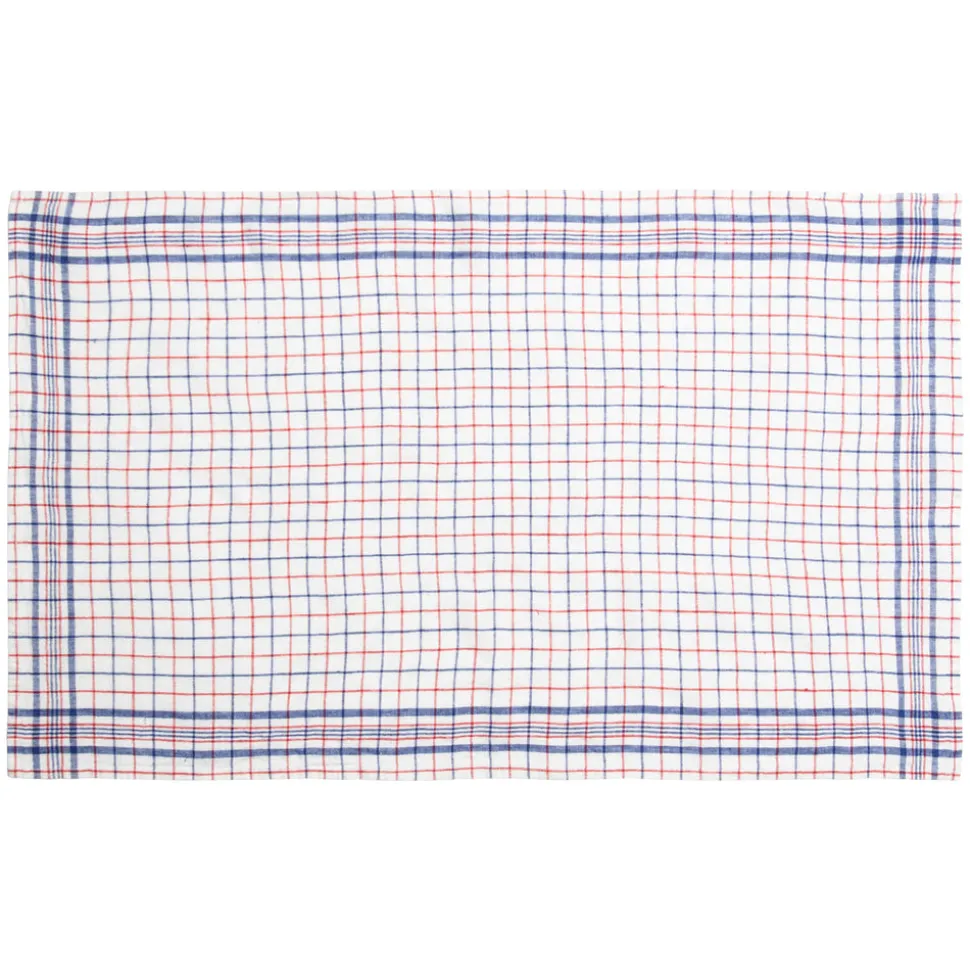 Bistro Tea Towel in Blue & Red, Set of 2