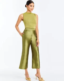 Blake Cropped Pants in Olive Green