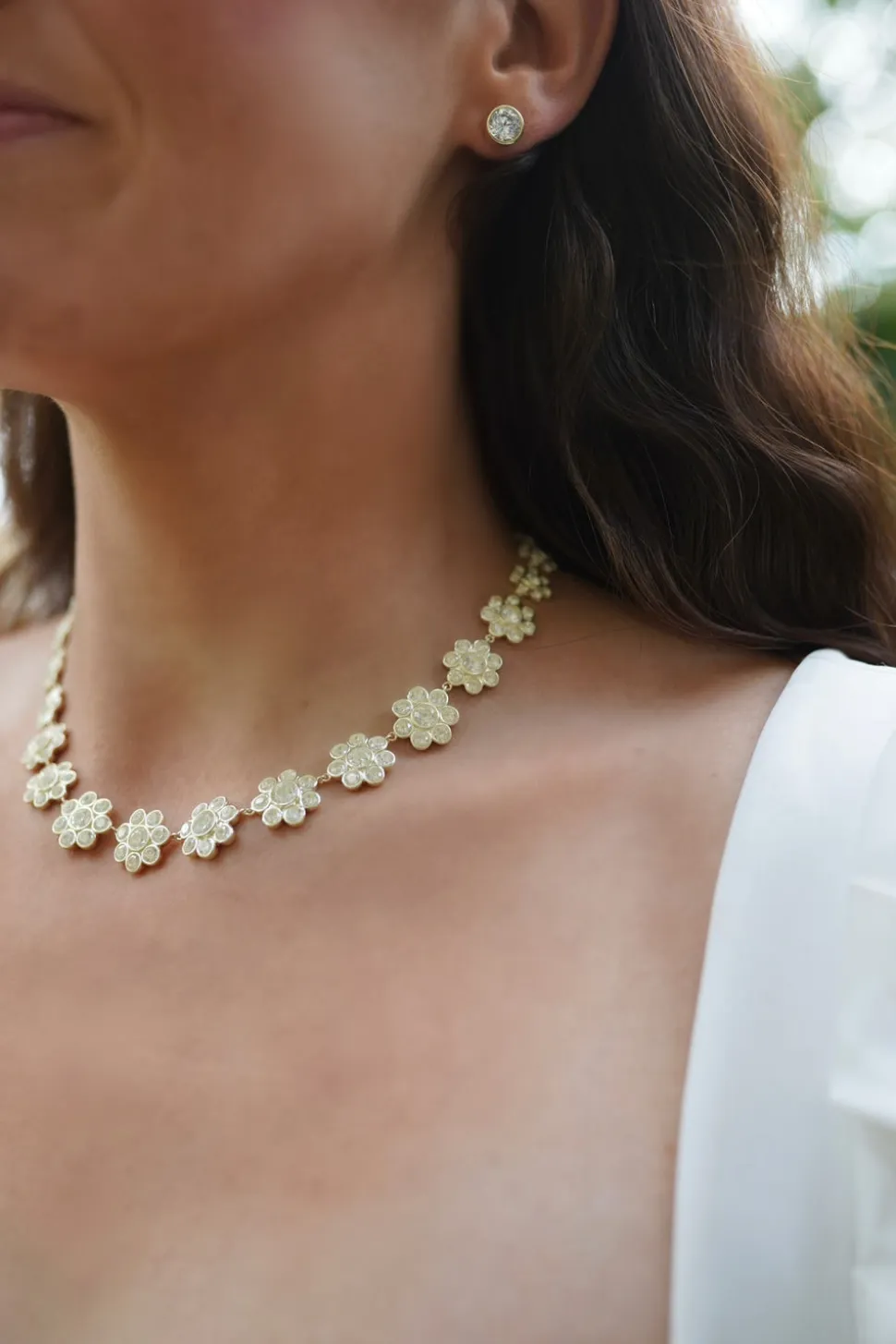 Blanc Bezel Studs