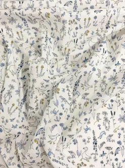 Blanket Made With Liberty Fabric in Theo Blue