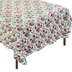 Block Print Noel Tablecloth