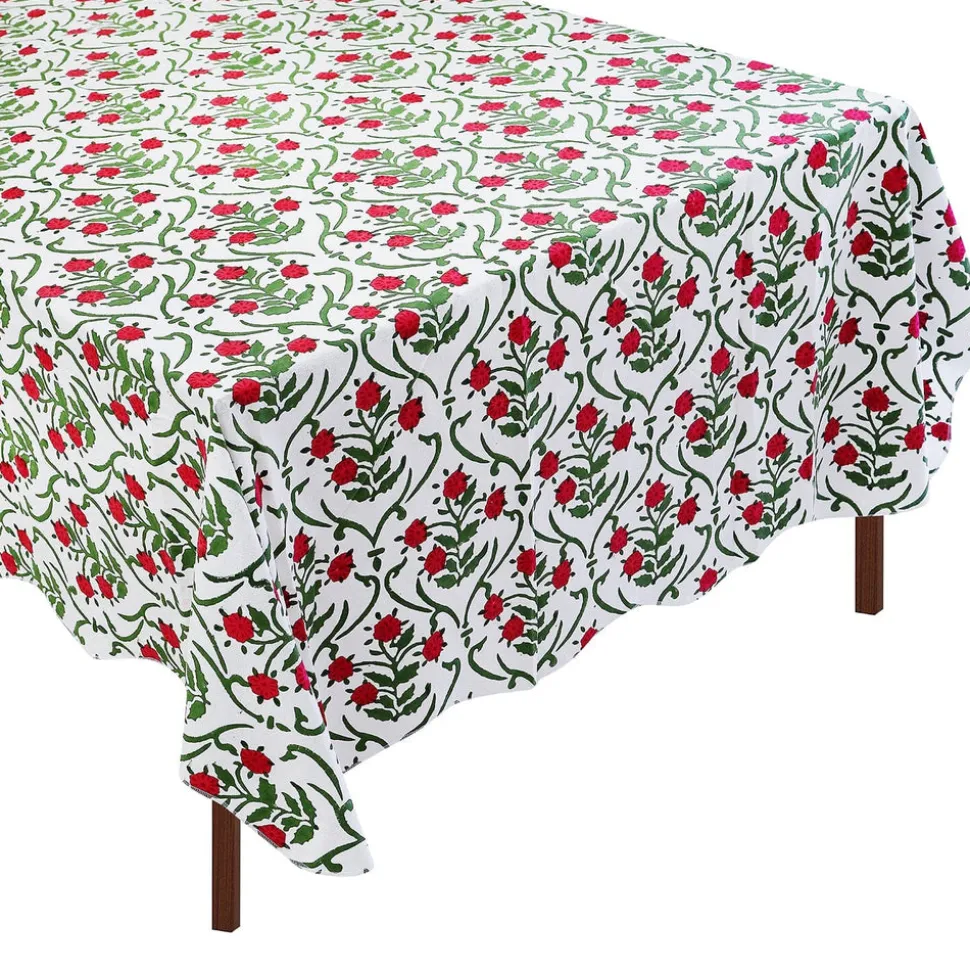 Block Print Noel Tablecloth
