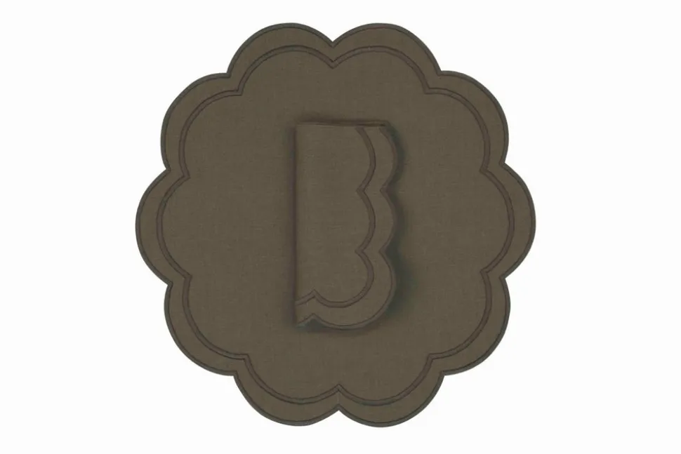 Bloom Linen Napkin and Placemat in Green, Set of 2