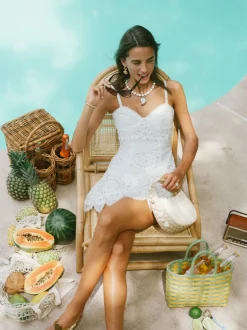 Bloom Mini Dress in White