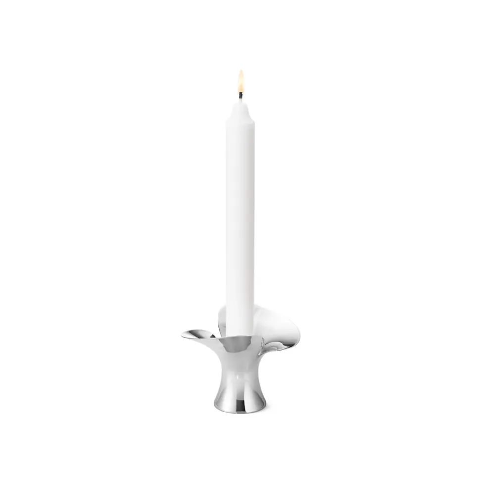 Bloom Taper Candleholder Steel, Set of 2