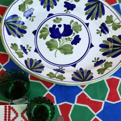 Blossom Oval Serving Plate Blue