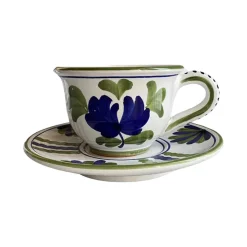 Blossom Teacup and Saucer in Blue