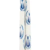Blue and White Tulip Taper Candles Set of Two