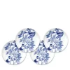 Blue Arbor Birds Canapé Plates Boxed, Set of 4