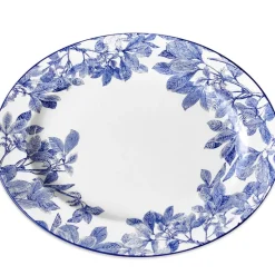 Blue Arbor Large Oval Rimmed Platter