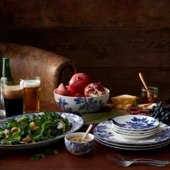 Blue Arbor Large Oval Rimmed Platter