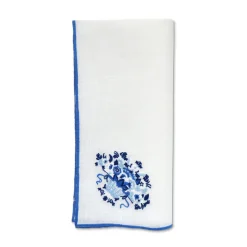 Blue Basket Dinner Napkins, Set of 4