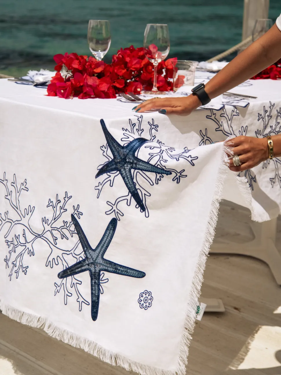 Blue Corallo Tablecloth