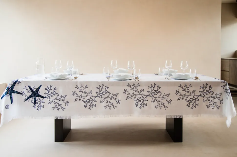 Blue Corallo Tablecloth