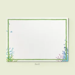 Blue Corals Stationery Cards, Personalized Set of 50