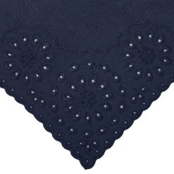 Blue Eyelet Dinner Napkins, Set of 4