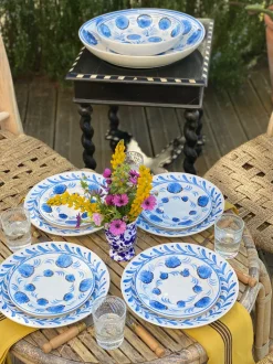 Blue Flower Dessert Plate