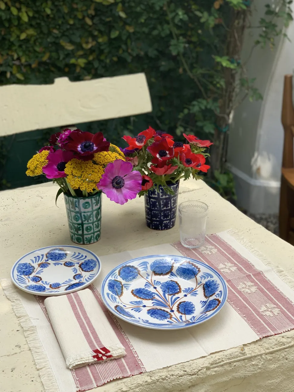 Blue Flower Dessert Plate