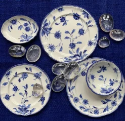 Blue Flowers Dessert Plate