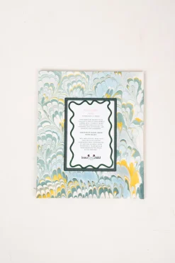 Blue Hand-Marbled Large Wall Picture Frame