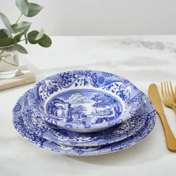 Blue Italian Ascot Cereal Bowls, Set of 4
