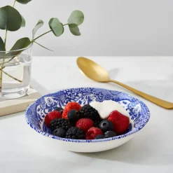Blue Italian Cereal Bowls, Set of 4