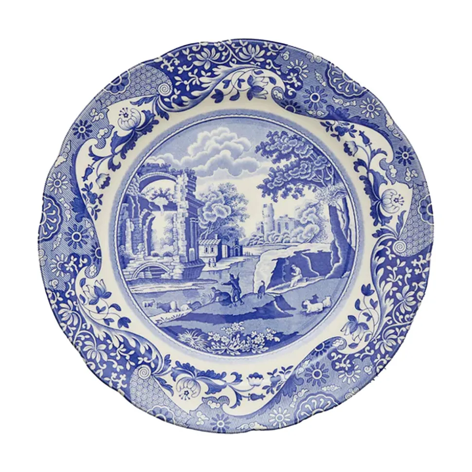 Blue Italian Dinner Plates, Set of 4