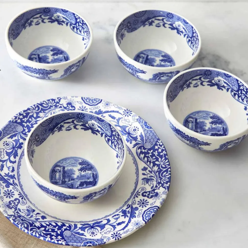 Blue Italian Dip Bowls, Set of 4
