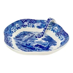 Blue Italian Handled Tray