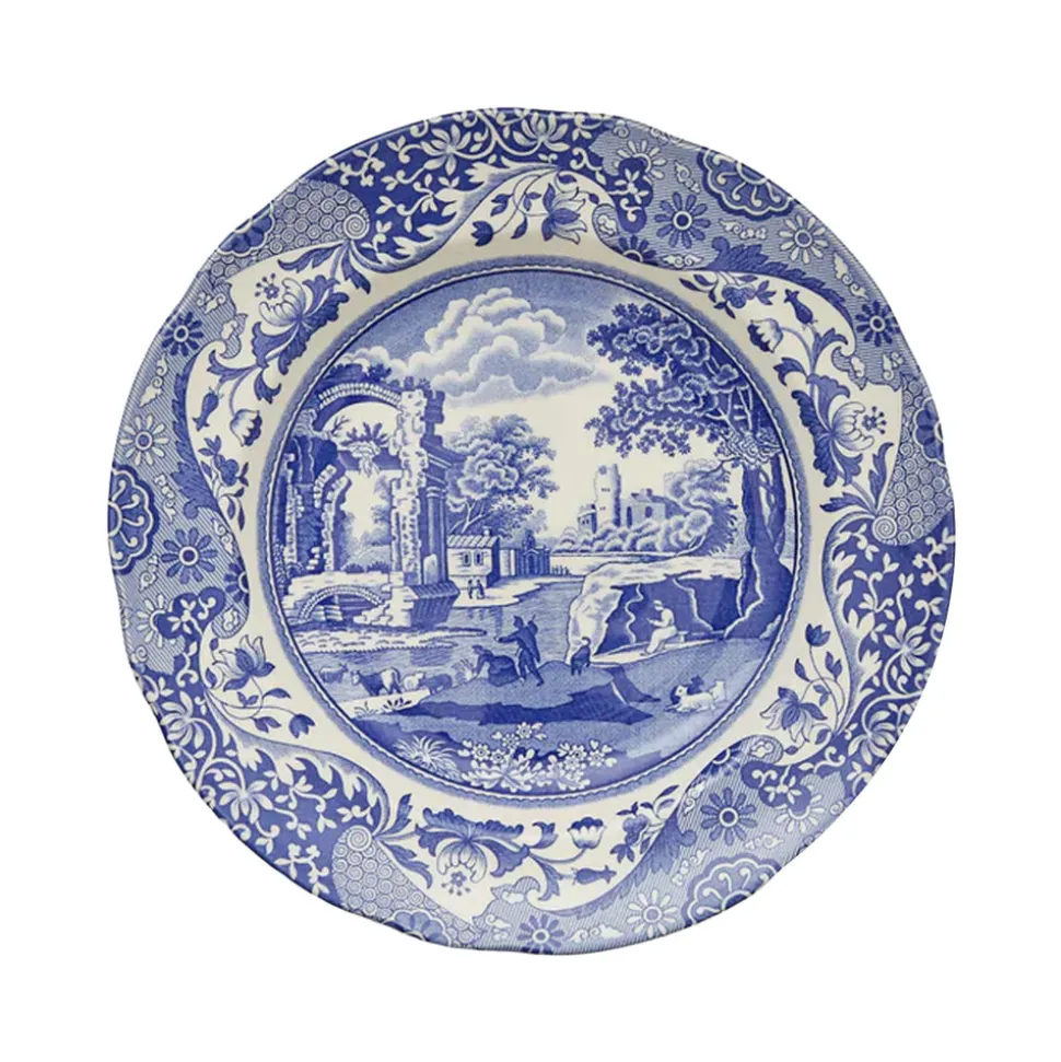 Blue Italian Luncheon Plates, Set of 4