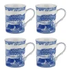 Blue Italian Mugs, Set of 4
