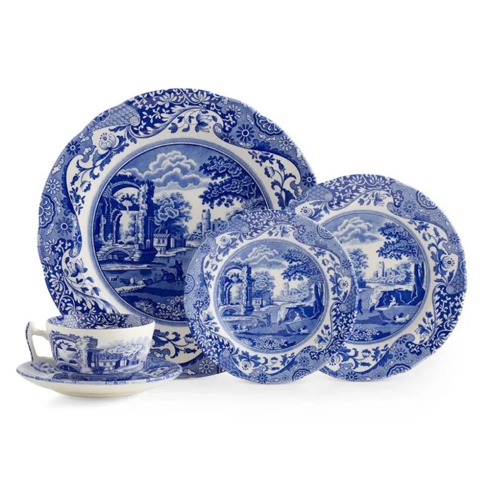 Blue Italian 5-Piece Place Setting